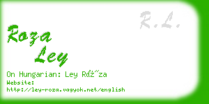 roza ley business card